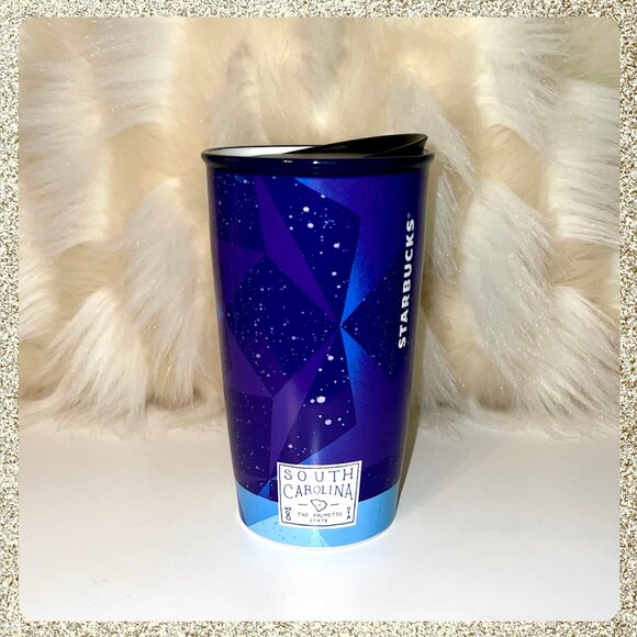 ⭐ Starbucks South Carolina Patchwork Palmetto Ceramic 12oz Tumbler NWOT - Picture 2 of 5